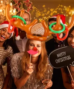 Gioco del lancio dell'anello della renna di Natale