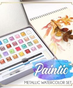 Set di acquerelli metallici Paintic (12 colori)