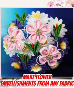 Modello di fiore Kanzashi fai da te