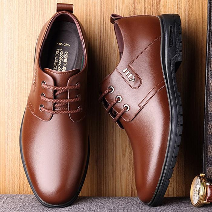 Scarpe formali comode da uomo in pelle microfibra antiscivolo da lavoro - Image 7