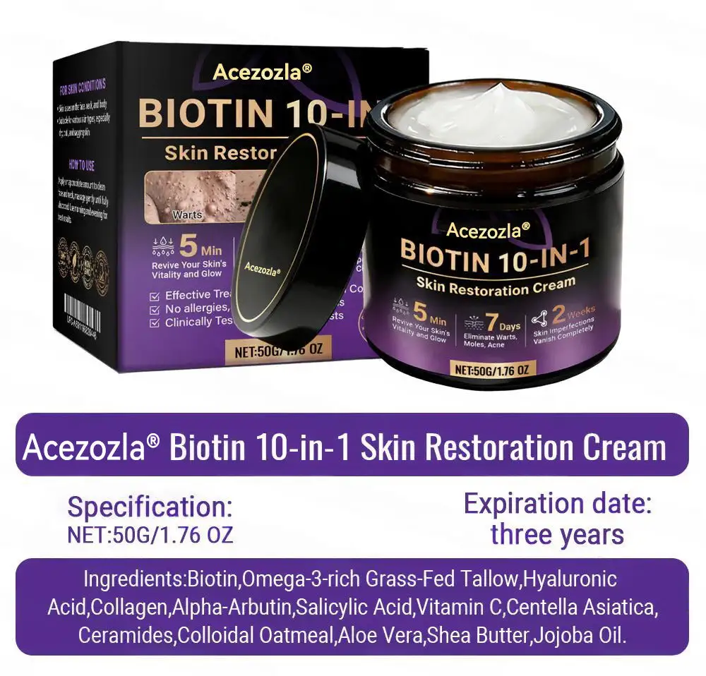 Crema rigenerante per la pelle 10 in 1 alla biotina Acezozla® - Image 15