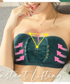 Reggiseno push up con coulisse in pizzo