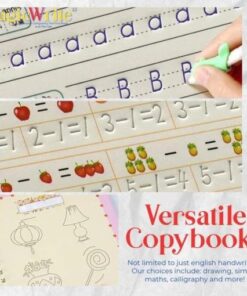Set di libri e penne per esercizi di calligrafia riutilizzabili MagicWrite
