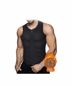 Gilet da sauna in neoprene con cerniera da uomo
