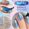 Stencil adesivo per nail art 144 adesivi