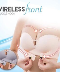 Reggiseno con fibbia anteriore wireless gonfiabile senza spalline