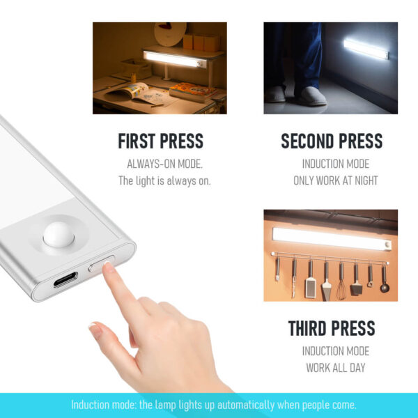 Luci per armadio con sensore di movimento ricaricabili - Image 4